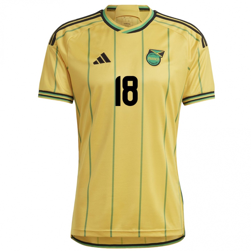 Women Football Jamaica Romario Williams #18 Yellow Home Jersey 24-26 T-Shirt