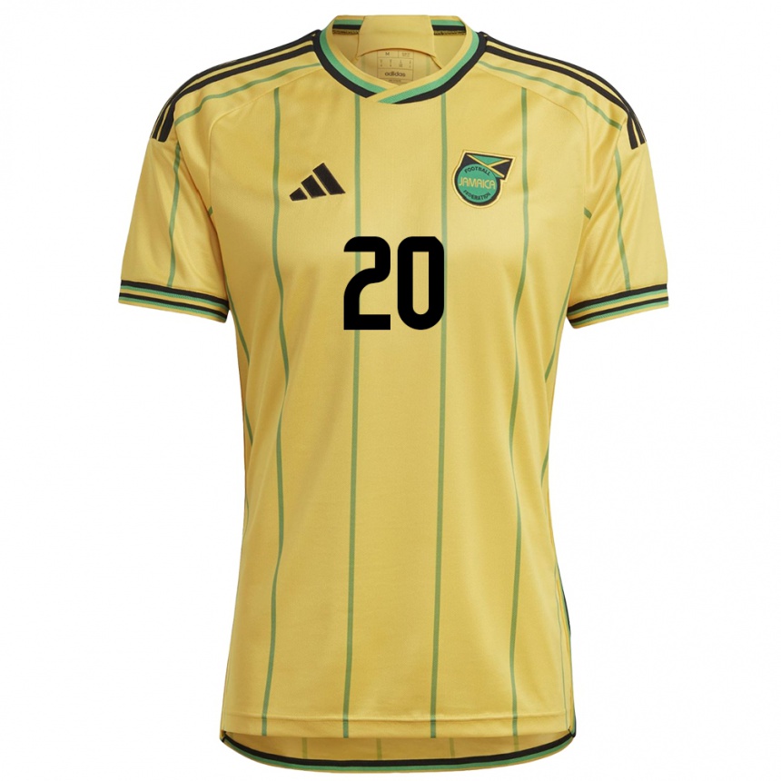 Women Football Jamaica Dunsting Cohen #20 Yellow Home Jersey 24-26 T-Shirt