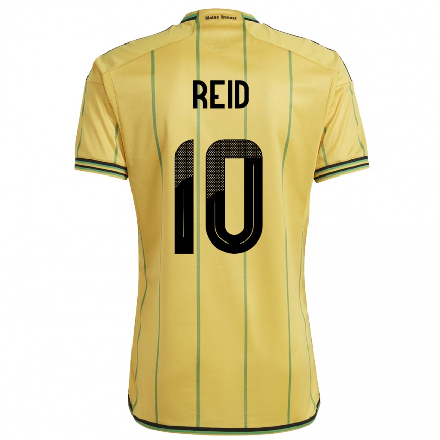 Women Football Jamaica Bobby De Cordova-Reid #10 Yellow Home Jersey 24-26 T-Shirt
