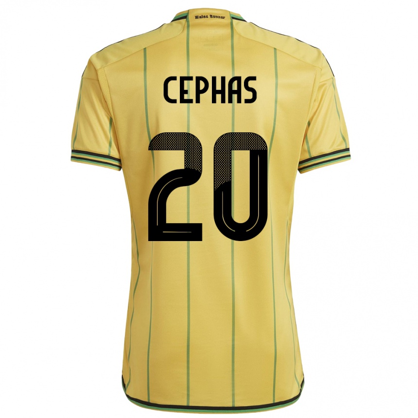 Women Football Jamaica Renaldo Cephas #20 Yellow Home Jersey 24-26 T-Shirt