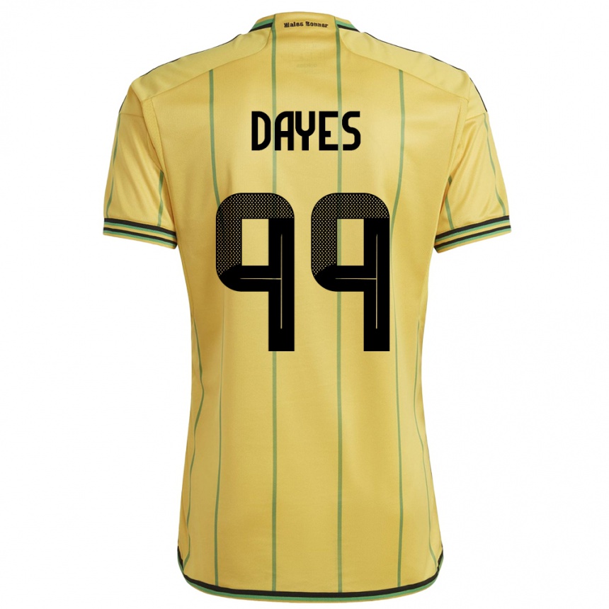 Women Football Jamaica Malikae Dayes #99 Yellow Home Jersey 24-26 T-Shirt