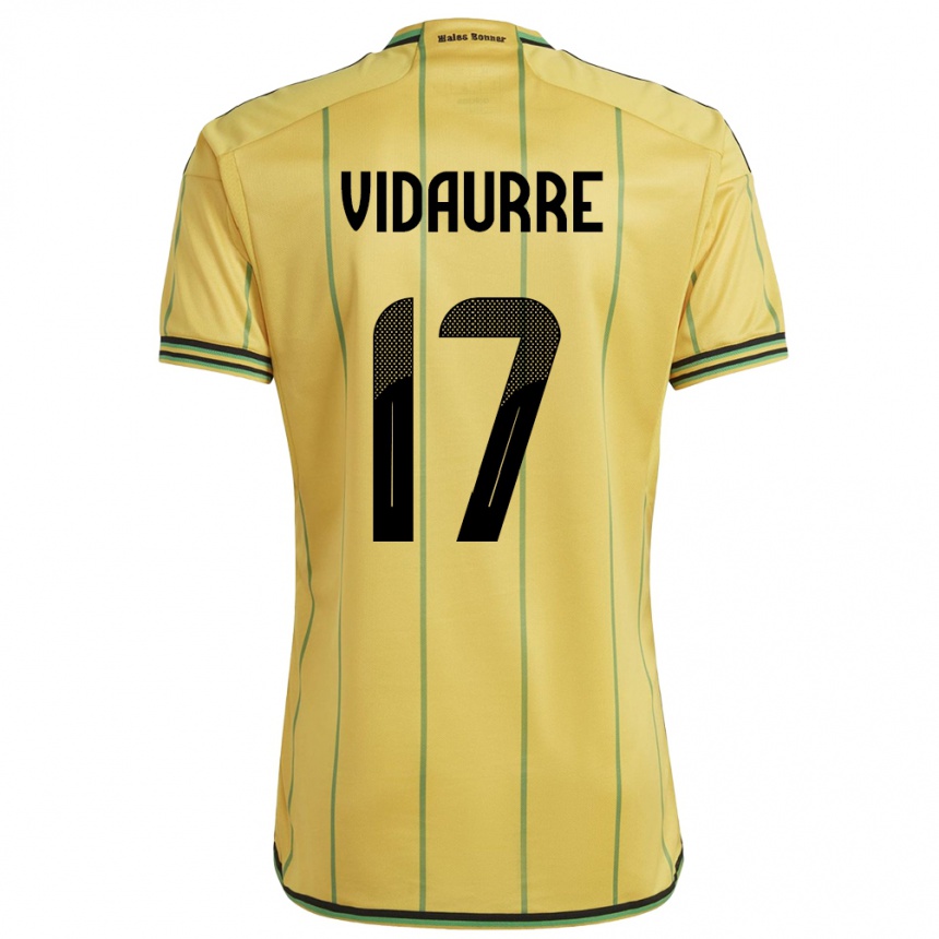 Women Football Jamaica Zoe Vidaurre #17 Yellow Home Jersey 24-26 T-Shirt
