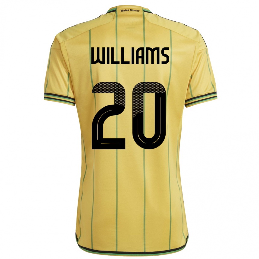 Women Football Jamaica Victoria Williams #20 Yellow Home Jersey 24-26 T-Shirt