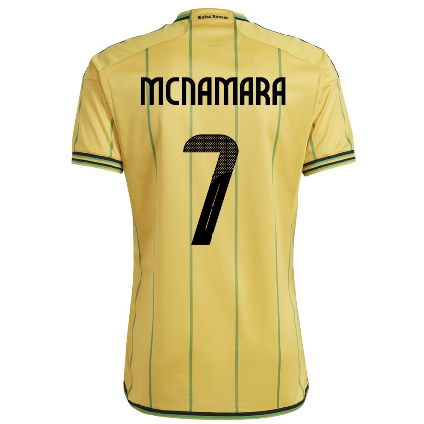 Women Football Jamaica Peyton Mcnamara #7 Yellow Home Jersey 24-26 T-Shirt