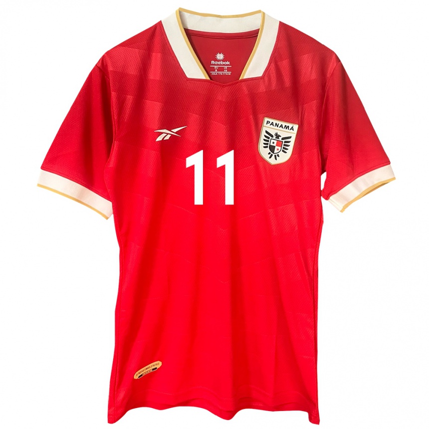 Women Football Panama Ismael Díaz #11 Red Home Jersey 24-26 T-Shirt