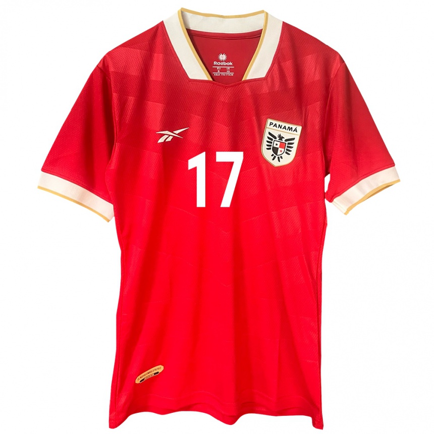 Women Football Panama Luis Gaitán #17 Red Home Jersey 24-26 T-Shirt
