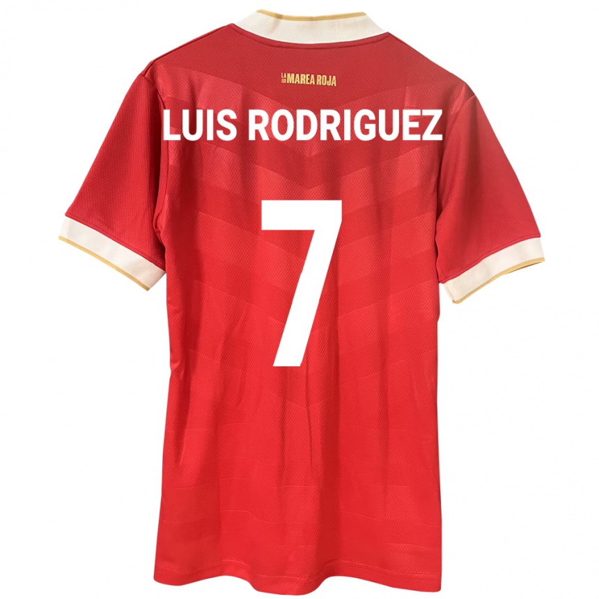 Women Football Panama José Luis Rodríguez #7 Red Home Jersey 24-26 T-Shirt