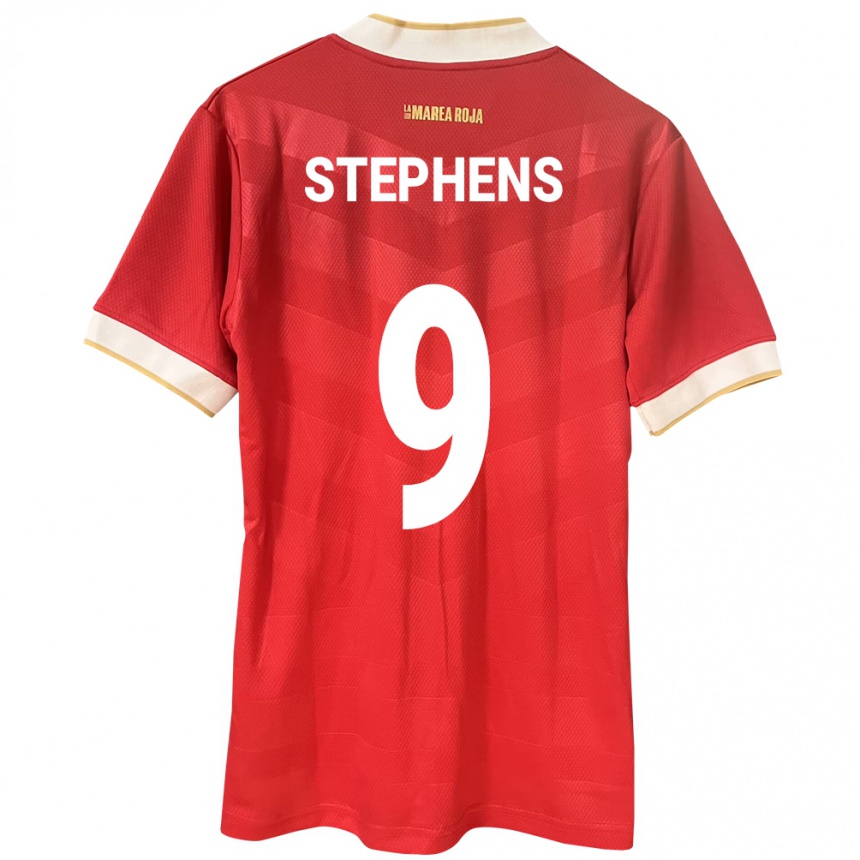 Women Football Panama Alfredo Stephens #9 Red Home Jersey 24-26 T-Shirt