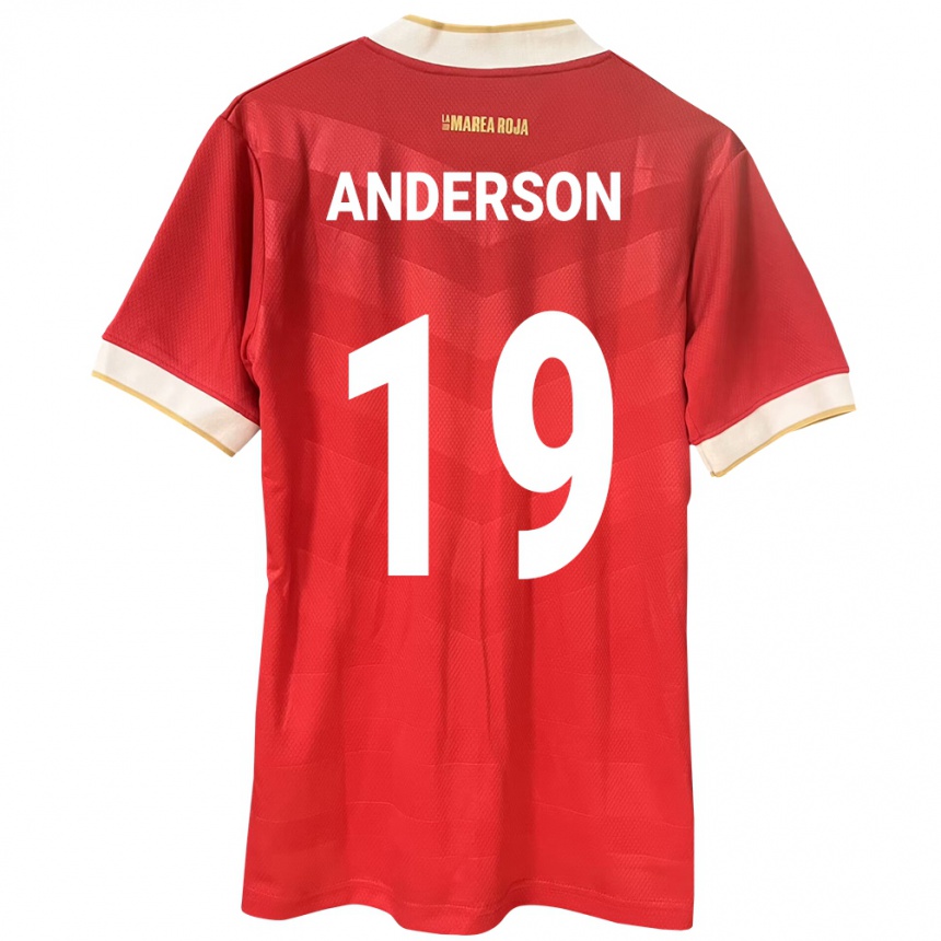 Women Football Panama Iván Anderson #19 Red Home Jersey 24-26 T-Shirt