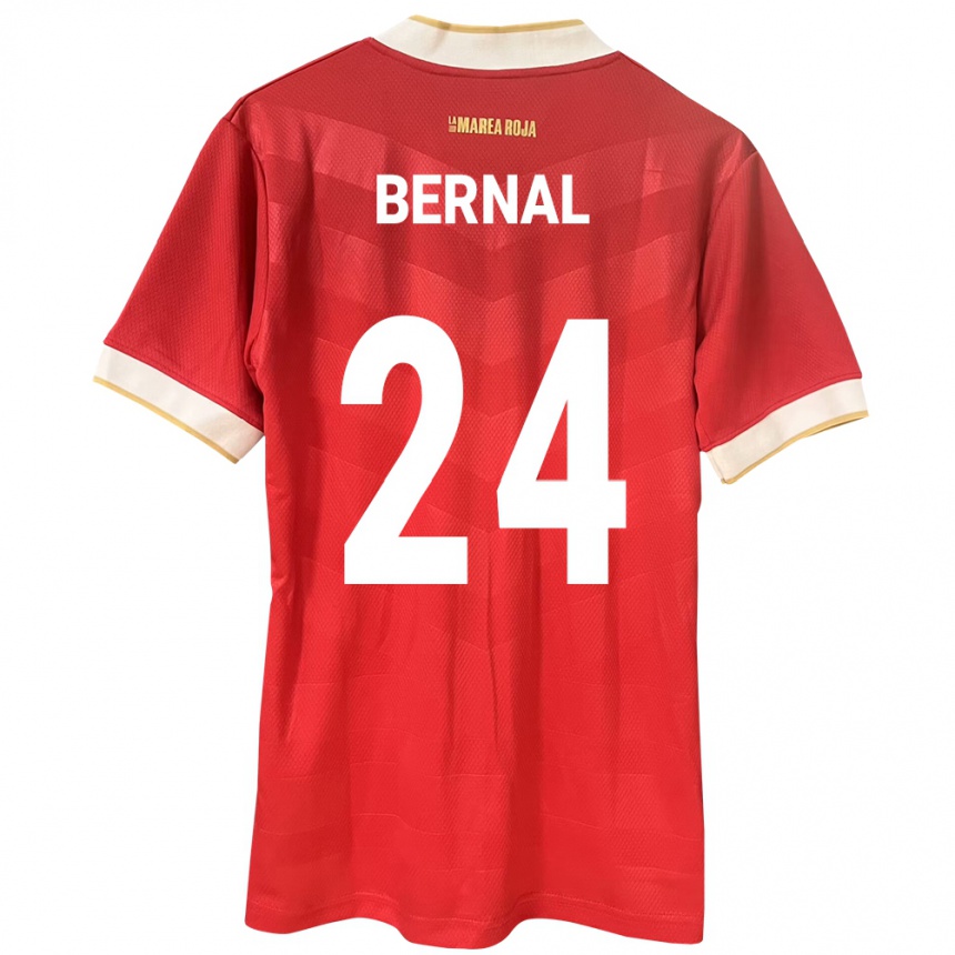 Women Football Panama Kevin Bernal #24 Red Home Jersey 24-26 T-Shirt