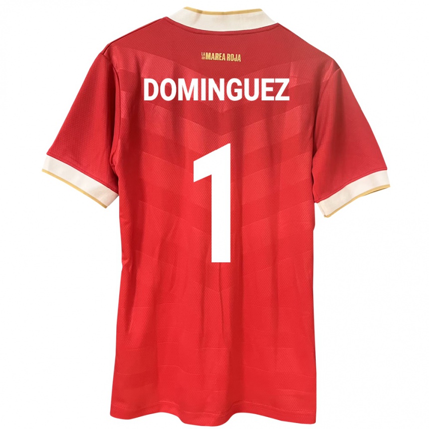 Women Football Panama Valeska Domínguez #1 Red Home Jersey 24-26 T-Shirt