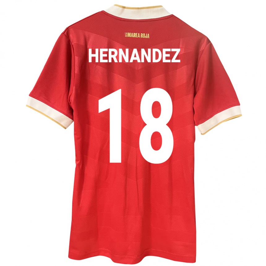 Women Football Panama Erika Hernández #18 Red Home Jersey 24-26 T-Shirt