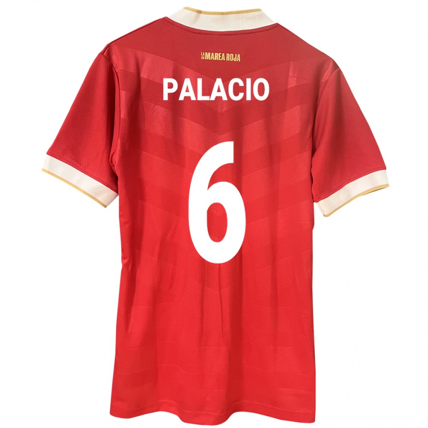 Women Football Panama Yamileth Palacio #6 Red Home Jersey 24-26 T-Shirt