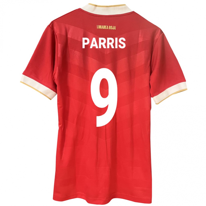 Women Football Panama Katherine Parris #9 Red Home Jersey 24-26 T-Shirt