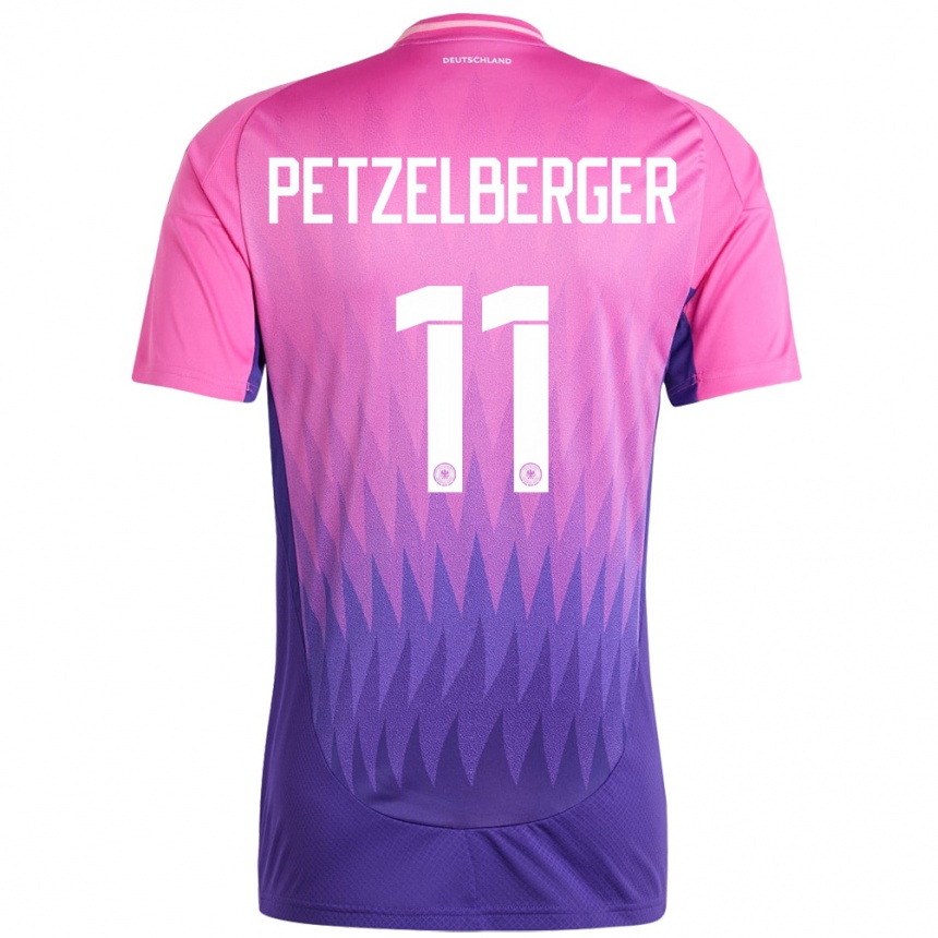 Women Football Germany Ramona Petzelberger #11 Pink Purple Away Jersey 24-26 T-Shirt
