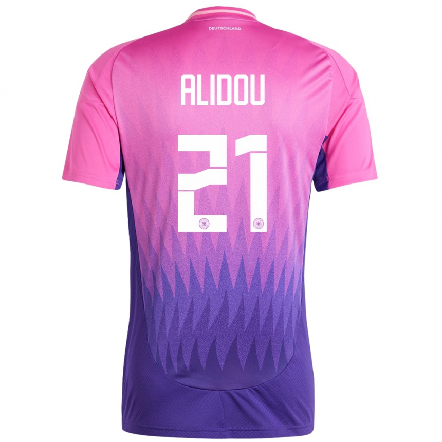 Women Football Germany Faride Alidou #21 Pink Purple Away Jersey 24-26 T-Shirt