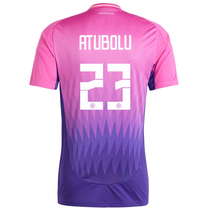 Women Football Germany Noah Atubolu #23 Pink Purple Away Jersey 24-26 T-Shirt