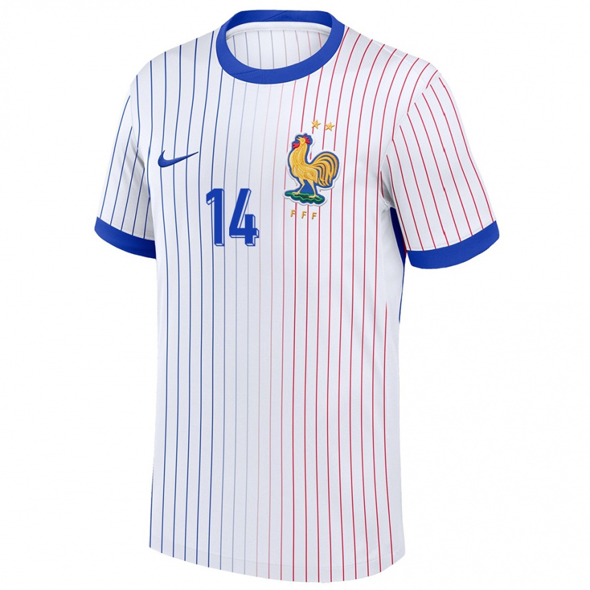 Women Football France Andy Diouf #14 White Away Jersey 24-26 T-Shirt