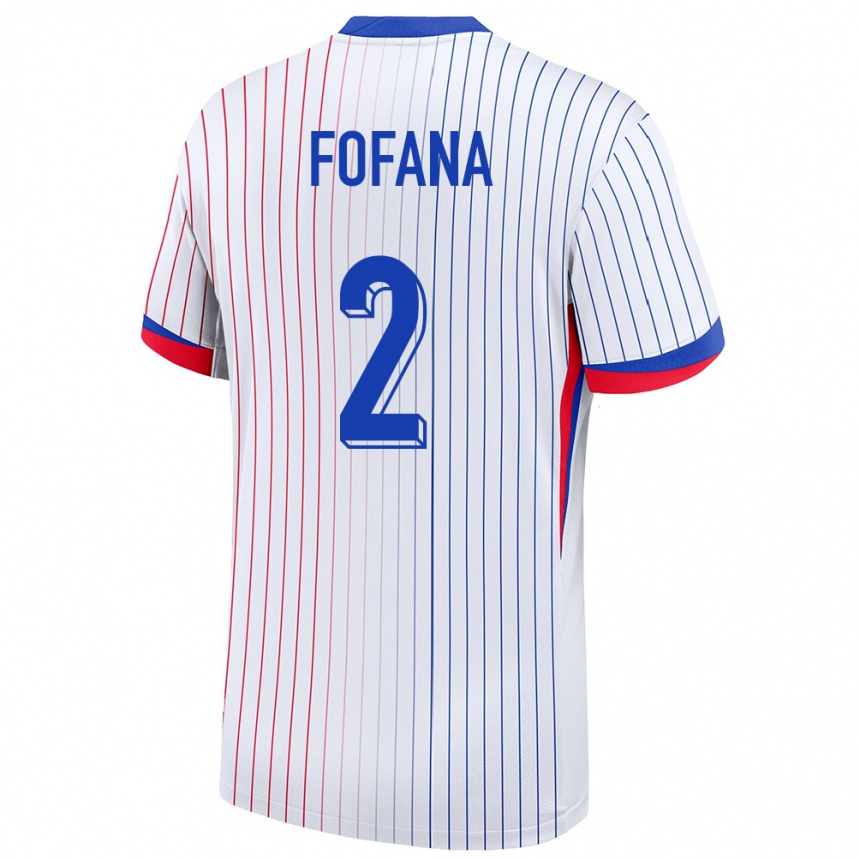 Women Football France Wesley Fofana #2 White Away Jersey 24-26 T-Shirt