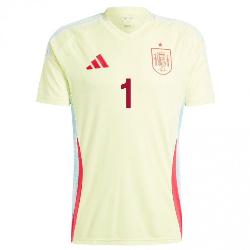 Women Football Spain Robert Sanchez #1 Yellow Away Jersey 24-26 T-Shirt