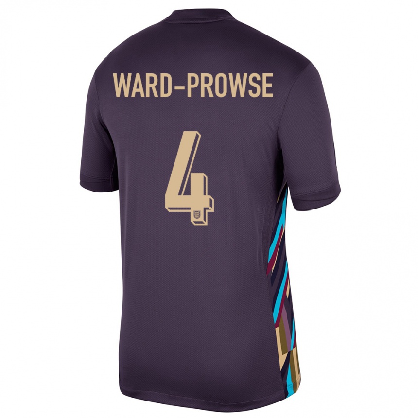 Women Football England James Ward-Prowse #4 Dark Raisin Away Jersey 24-26 T-Shirt