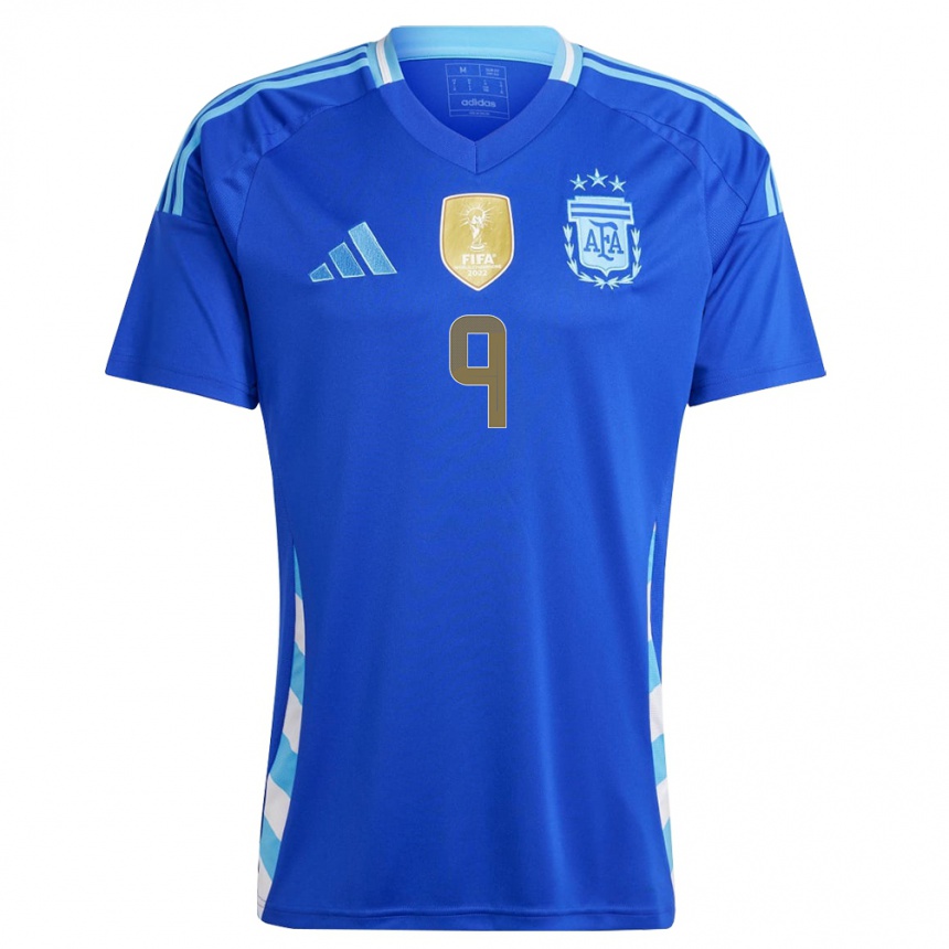 Women Football Argentina Gonzalo Higuain #9 Blue Away Jersey 24-26 T-Shirt