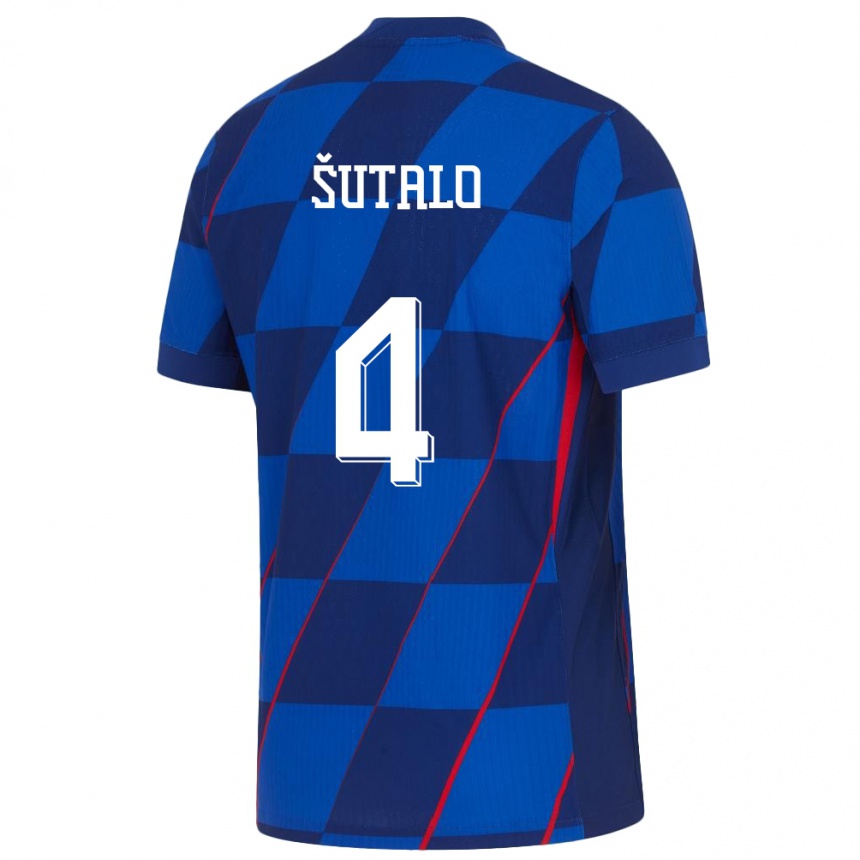 Women Football Croatia Bosko Sutalo #4 Blue Away Jersey 24-26 T-Shirt