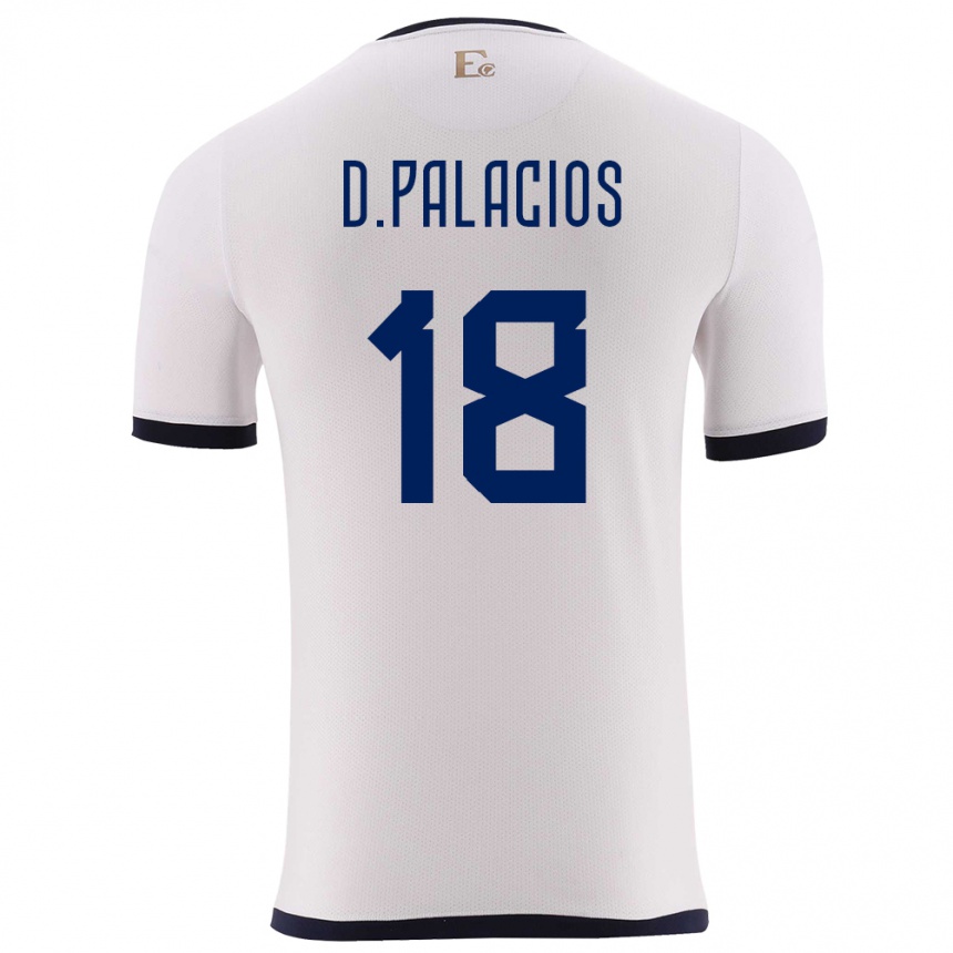 Women Football Ecuador Diego Palacios #18 White Away Jersey 24-26 T-Shirt