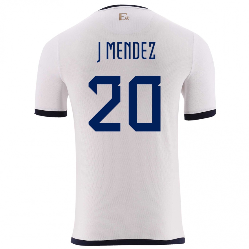 Women Football Ecuador Jhegson Womendez #20 White Away Jersey 24-26 T-Shirt