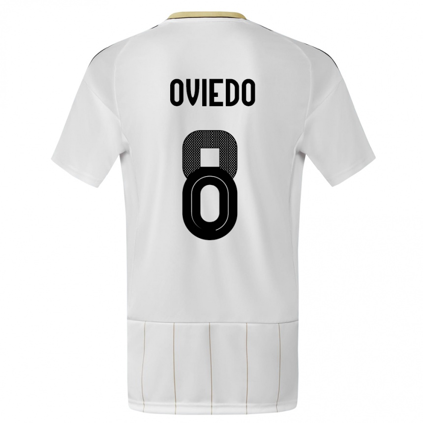 Women Football Costa Rica Bryan Oviedo #8 White Away Jersey 24-26 T-Shirt
