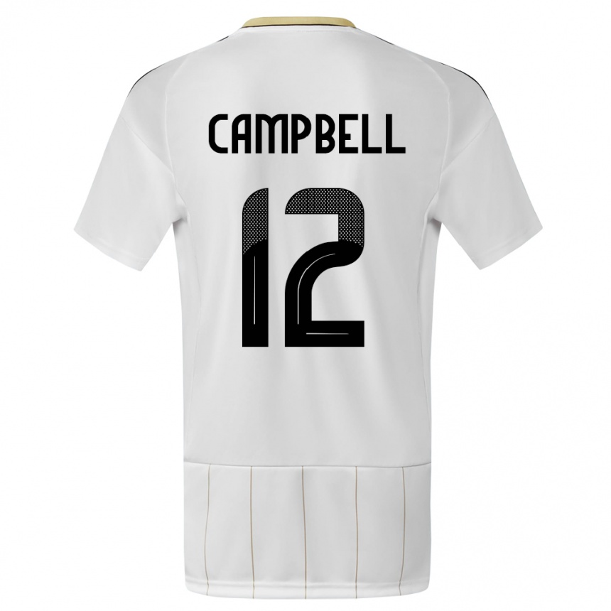 Women Football Costa Rica Joel Campbell #12 White Away Jersey 24-26 T-Shirt