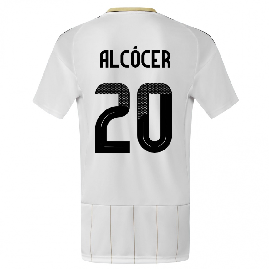 Women Football Costa Rica Josimar Alcocer #20 White Away Jersey 24-26 T-Shirt