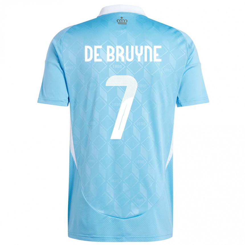 Women Football Belgium Kevin De Bruyne #7 Blue Away Jersey 24-26 T-Shirt