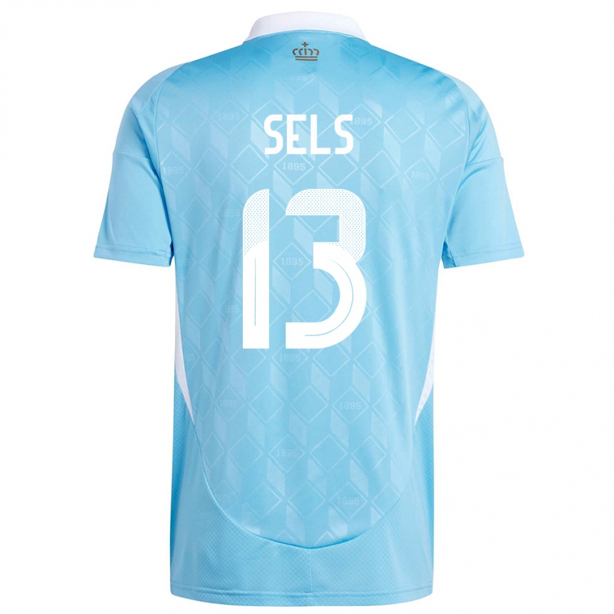 Women Football Belgium Matz Sels #13 Blue Away Jersey 24-26 T-Shirt