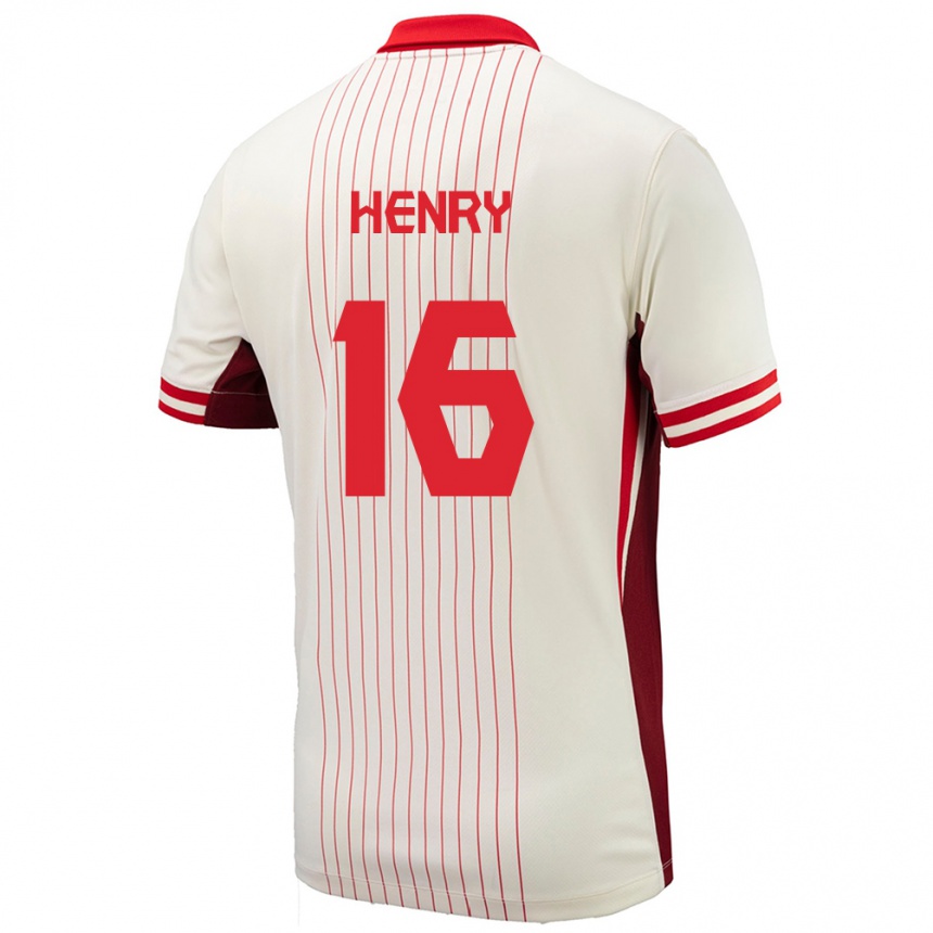 Women Football Canada Mael Henry #16 White Away Jersey 24-26 T-Shirt