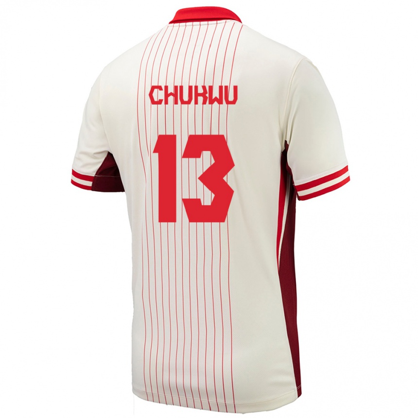 Women Football Canada Richard Chukwu #13 White Away Jersey 24-26 T-Shirt