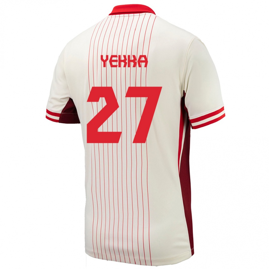 Women Football Canada Sura Yekka #27 White Away Jersey 24-26 T-Shirt