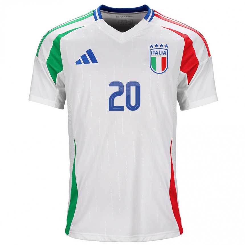 Women Football Italy Giada Greggi #20 White Away Jersey 24-26 T-Shirt