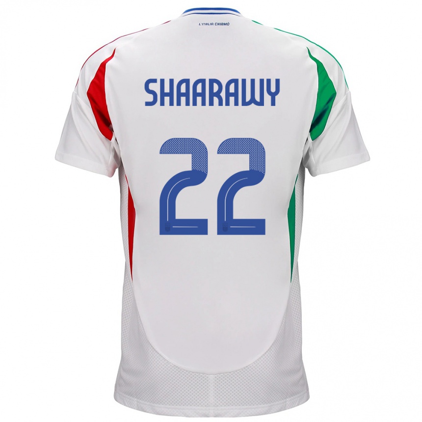 Women Football Italy Stephan El Shaarawy #22 White Away Jersey 24-26 T-Shirt