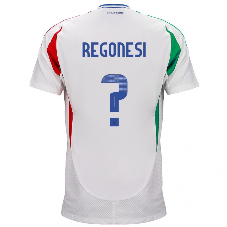 Women Football Italy Iacopo Regonesi #0 White Away Jersey 24-26 T-Shirt