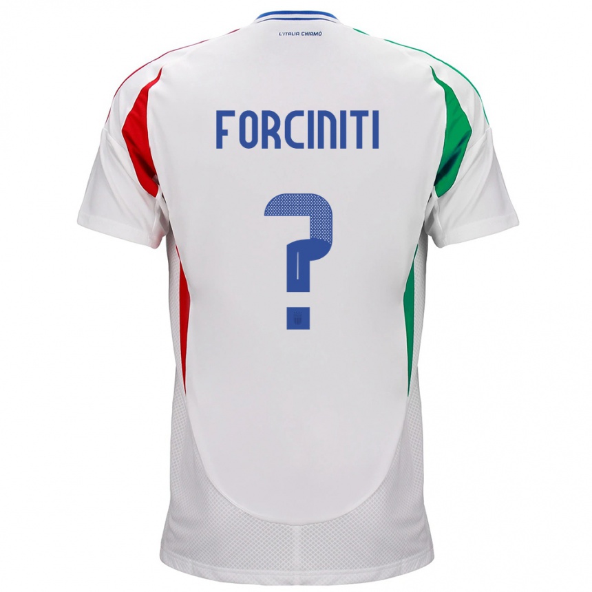 Women Football Italy Luigi Forciniti #0 White Away Jersey 24-26 T-Shirt