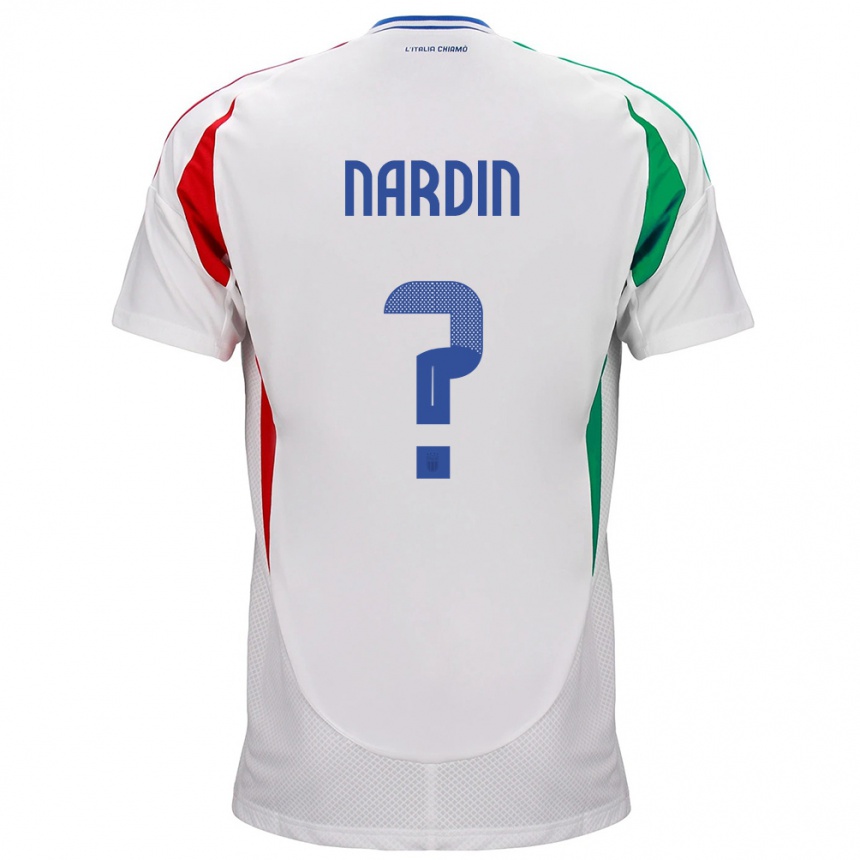 Women Football Italy Federico Nardin #0 White Away Jersey 24-26 T-Shirt