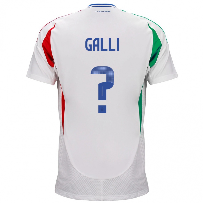 Women Football Italy Aurora Galli #0 White Away Jersey 24-26 T-Shirt