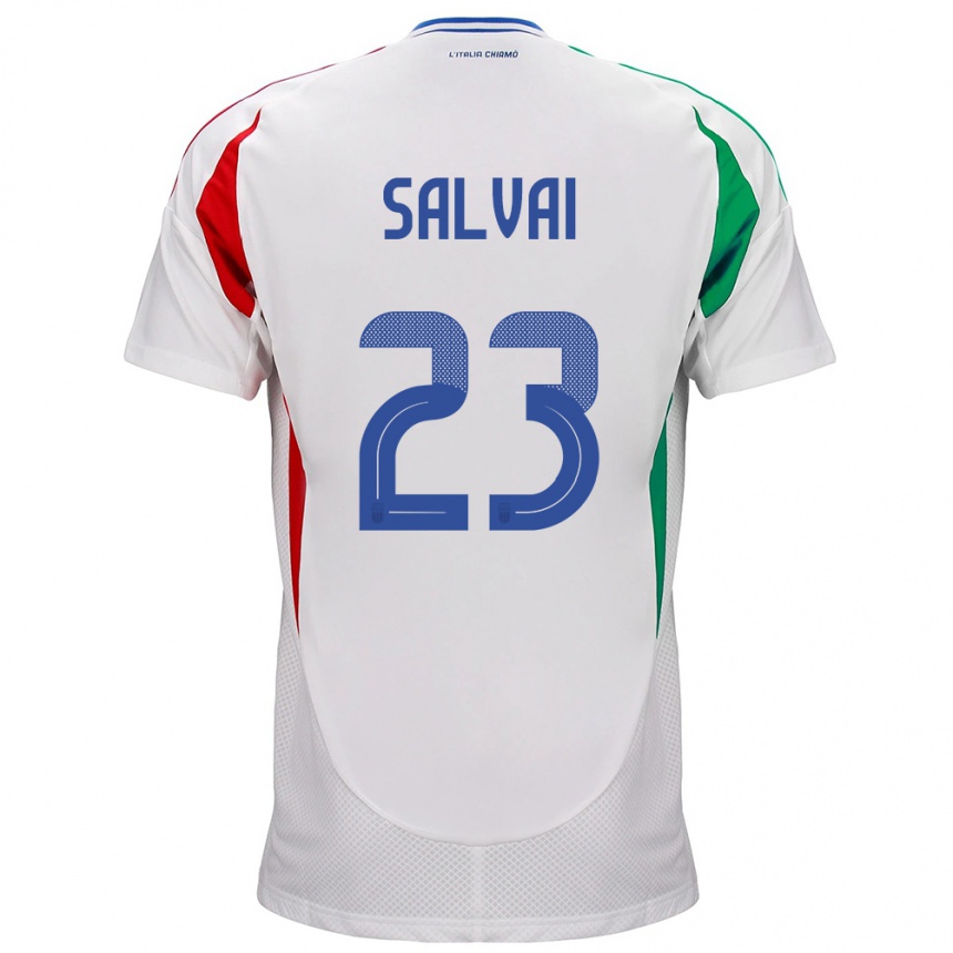 Women Football Italy Cecilia Salvai #23 White Away Jersey 24-26 T-Shirt