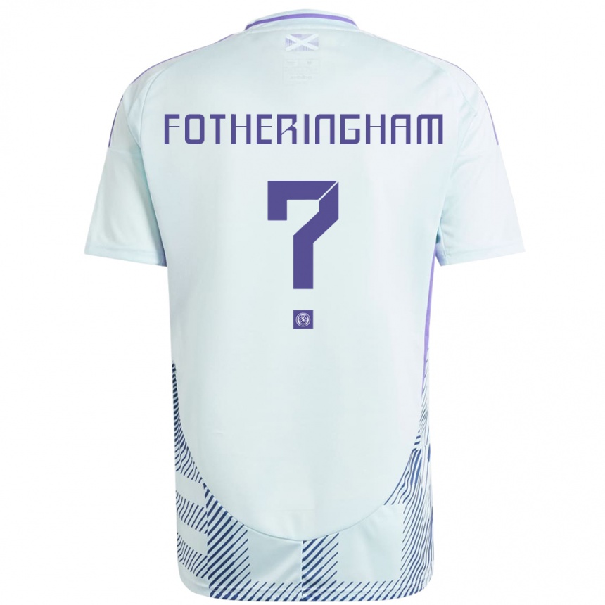 Women Football Scotland Kai Fotheringham #0 Light Mint Blue Away Jersey 24-26 T-Shirt