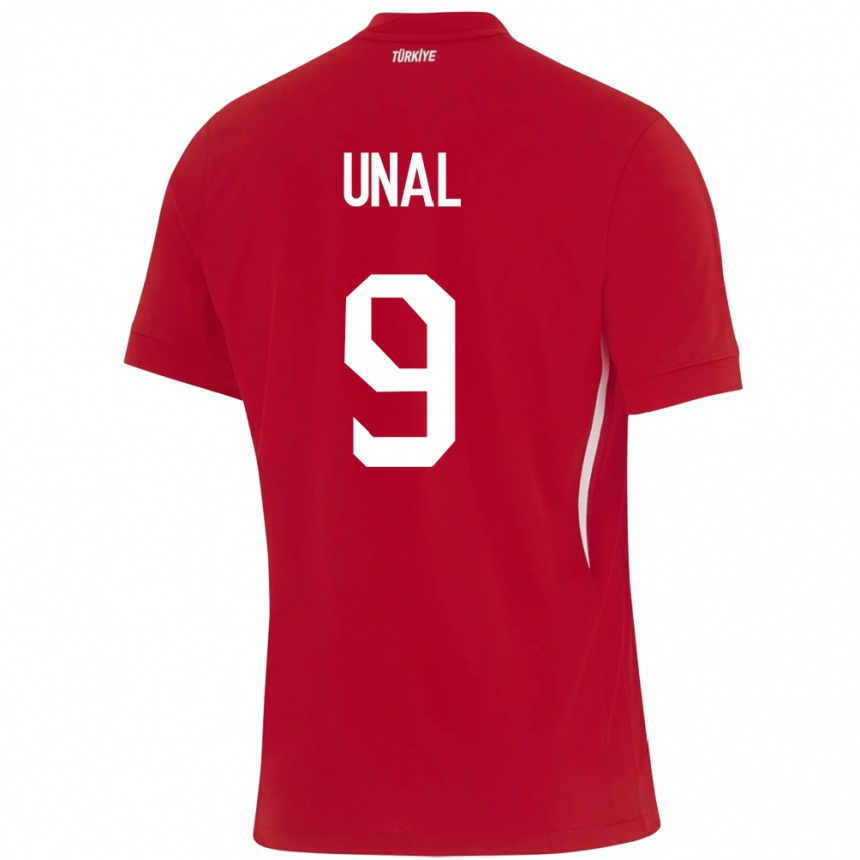Women Football Turkey Enes Ünal #9 Red Away Jersey 24-26 T-Shirt