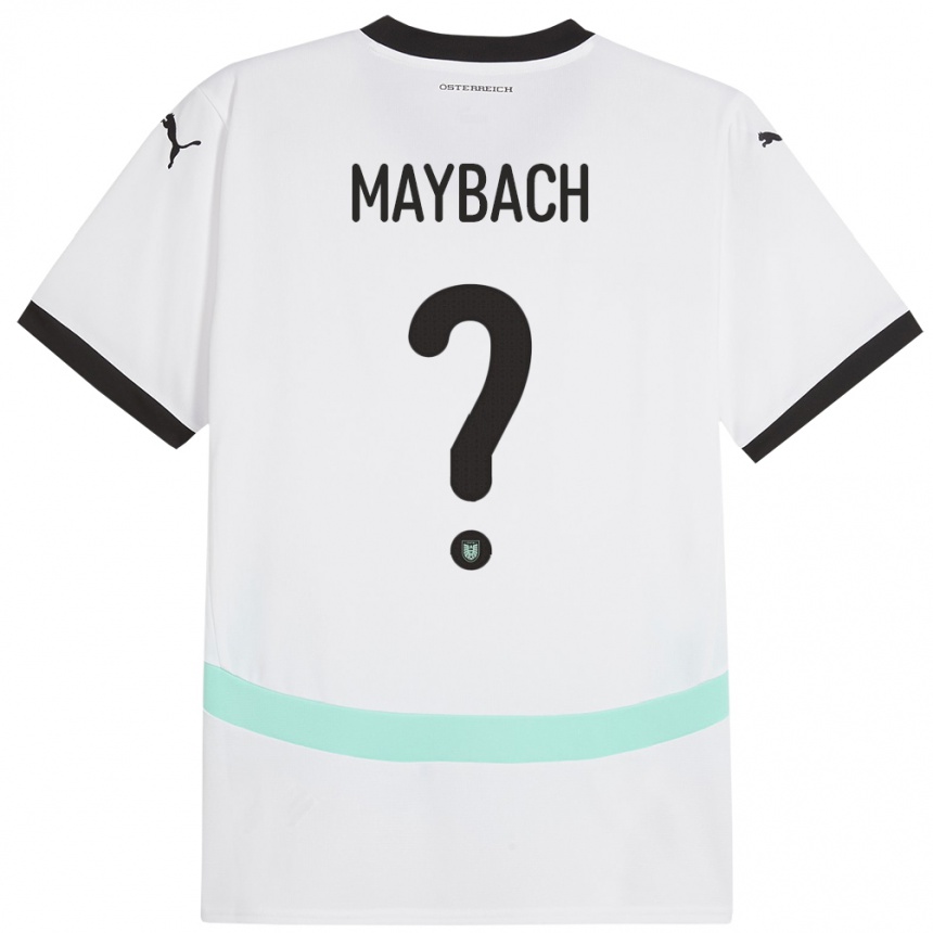 Women Football Austria Philipp Maybach #0 White Away Jersey 24-26 T-Shirt