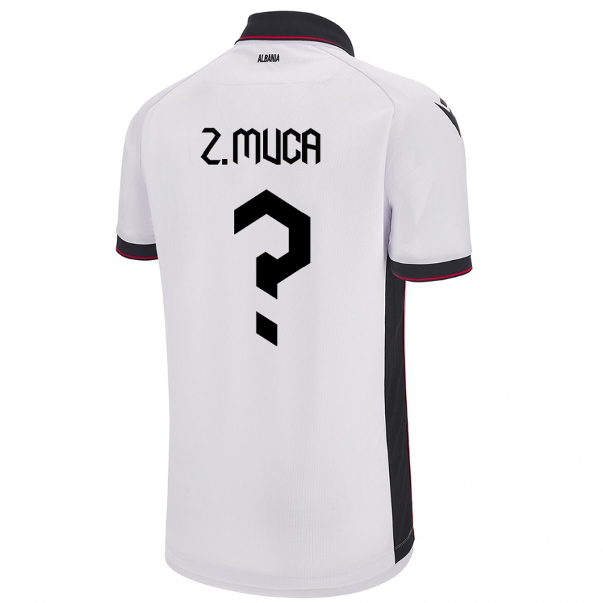 Women Football Albania Zylyf Muça #0 White Away Jersey 24-26 T-Shirt