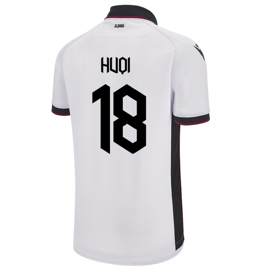 Women Football Albania Mattia Huqi #18 White Away Jersey 24-26 T-Shirt
