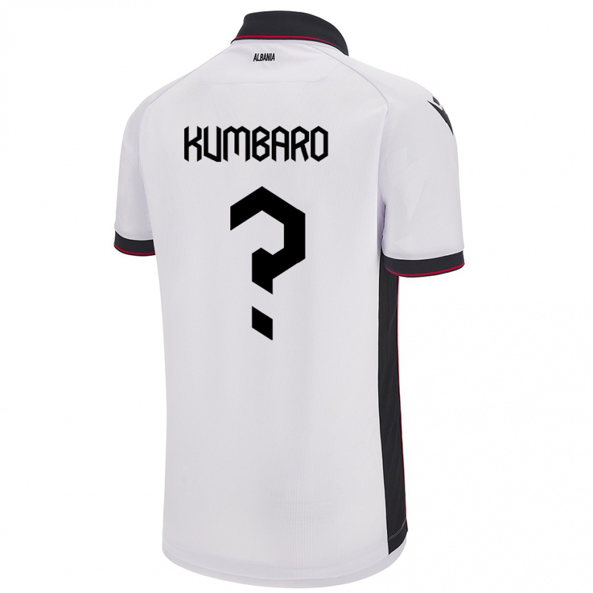 Women Football Albania Alvi Kumbaro #0 White Away Jersey 24-26 T-Shirt